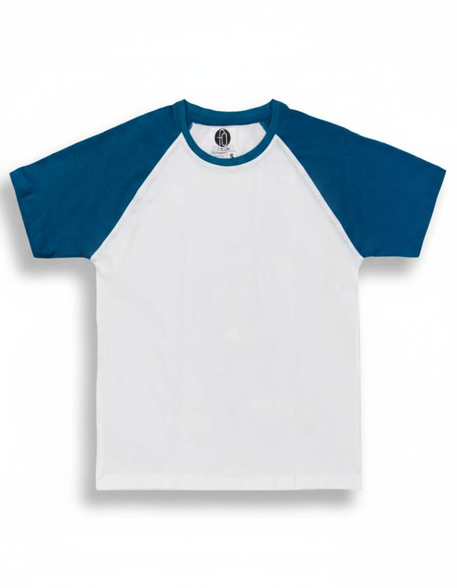 Raglan White And Blue
